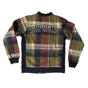 Supreme FW2014 Plaid Snap Front Arc Logo Jacket Large